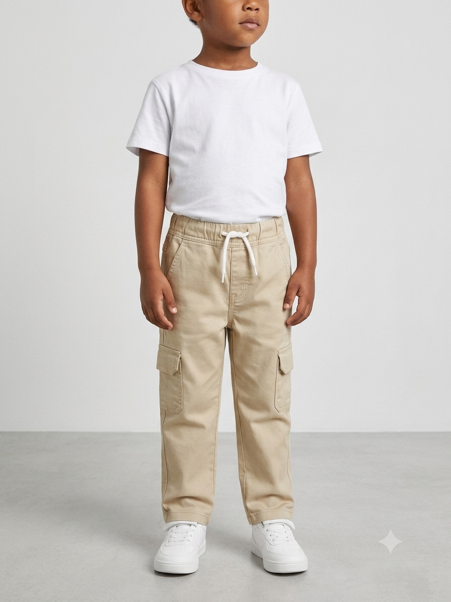 Boys Cotton Cargo Trousers 👖