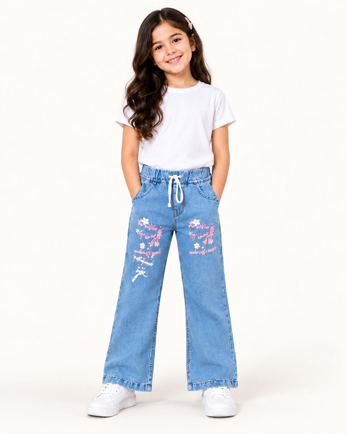 Girls’ Wide-Leg Denim Jeans 👖