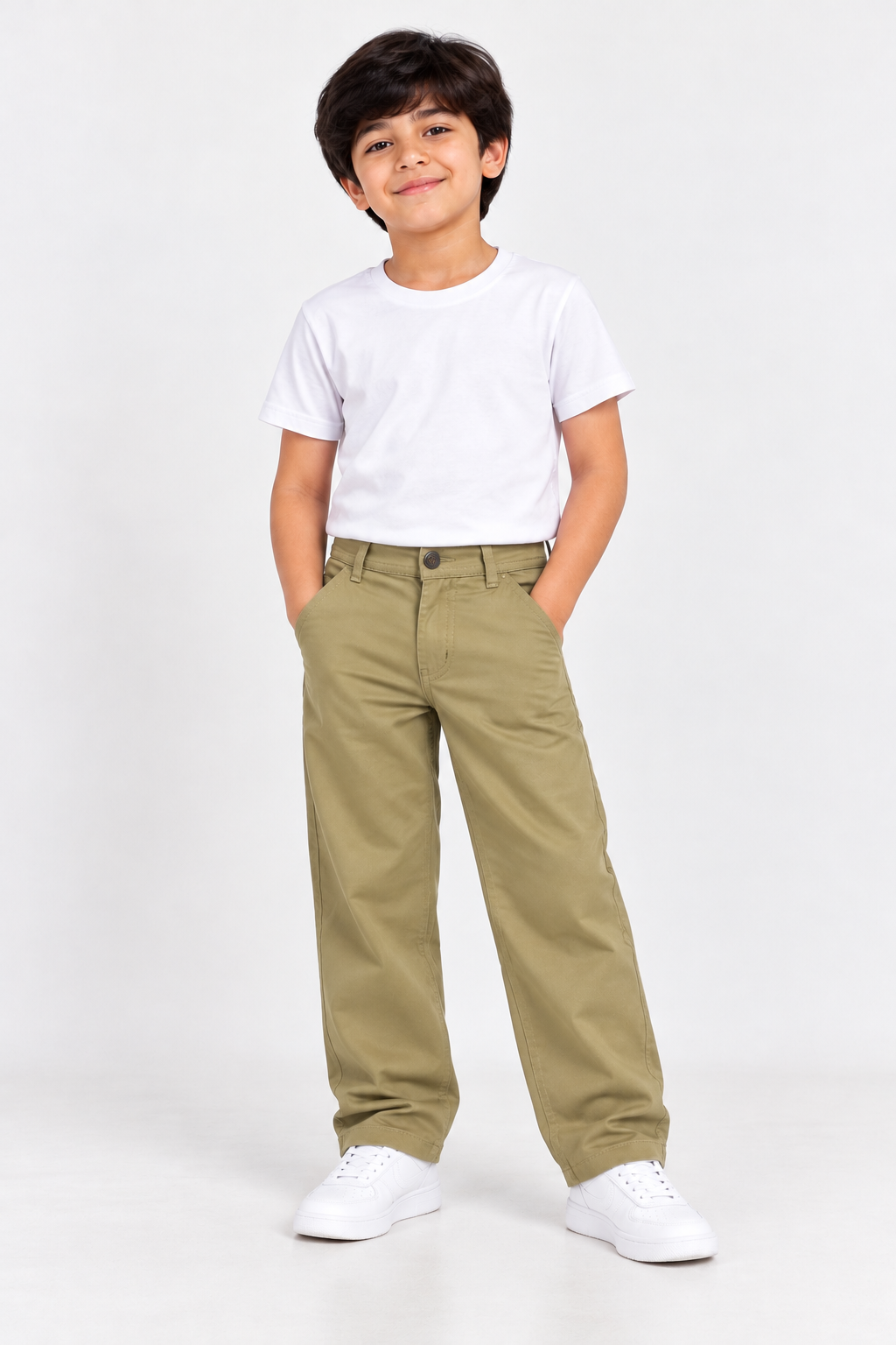 Boys Straight Fit Cotton Trousers 👖