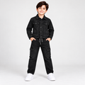 Kids Black Denim Jacket & Cargo Jeans Set