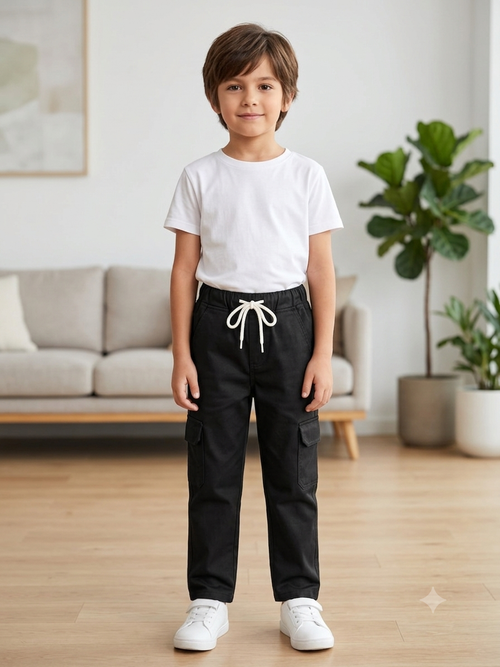 Boys Cotton Cargo Trousers 👖